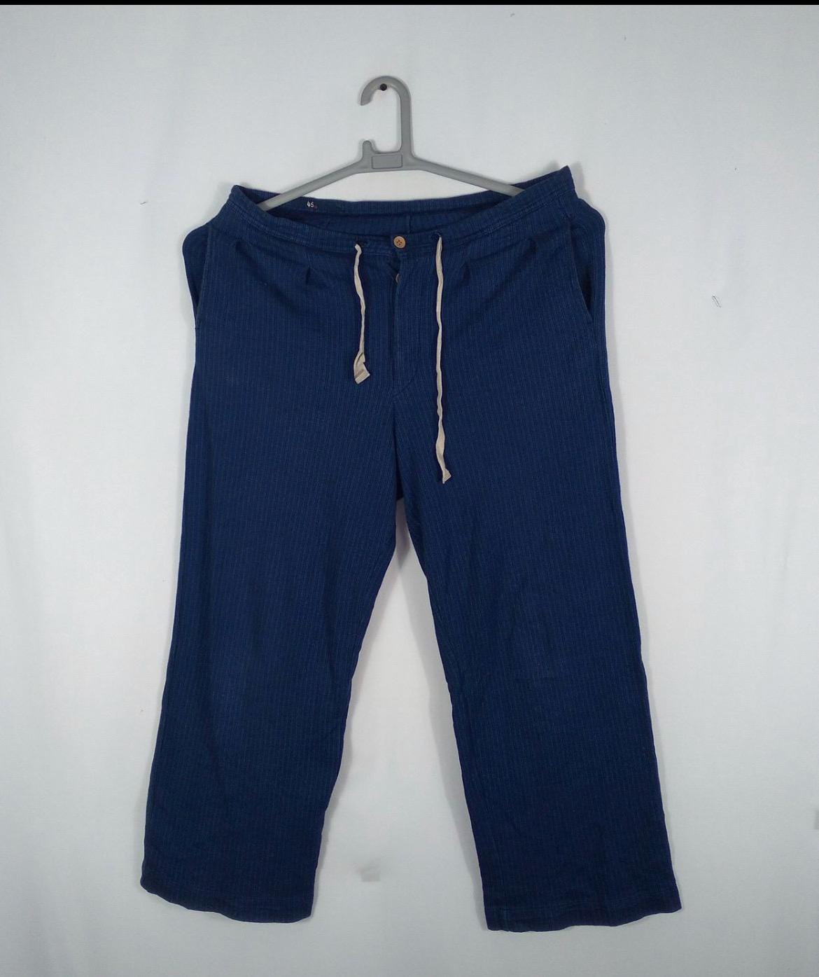 Vintage 45Rpm Japanese Brand Sleep Wear Palazzo Styles Pants In Blue Colour In Size 30 Inches