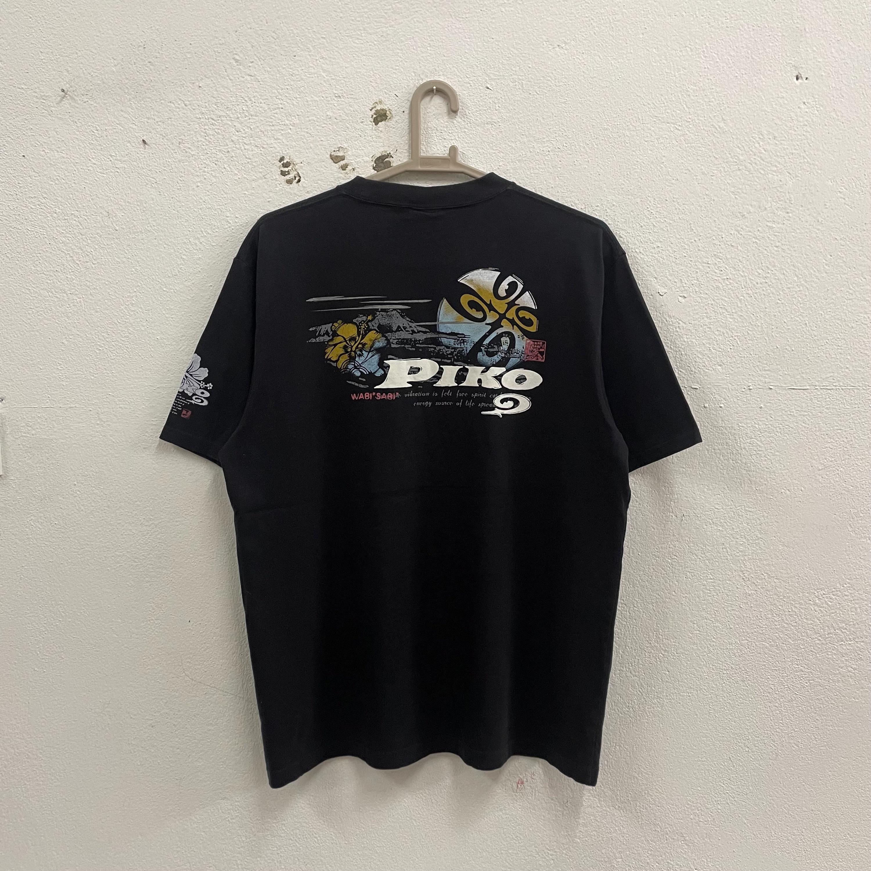 トップス   PIKO Vintage PIKO Hawaiian Longboard Surfing Air Waves Big Logo Double