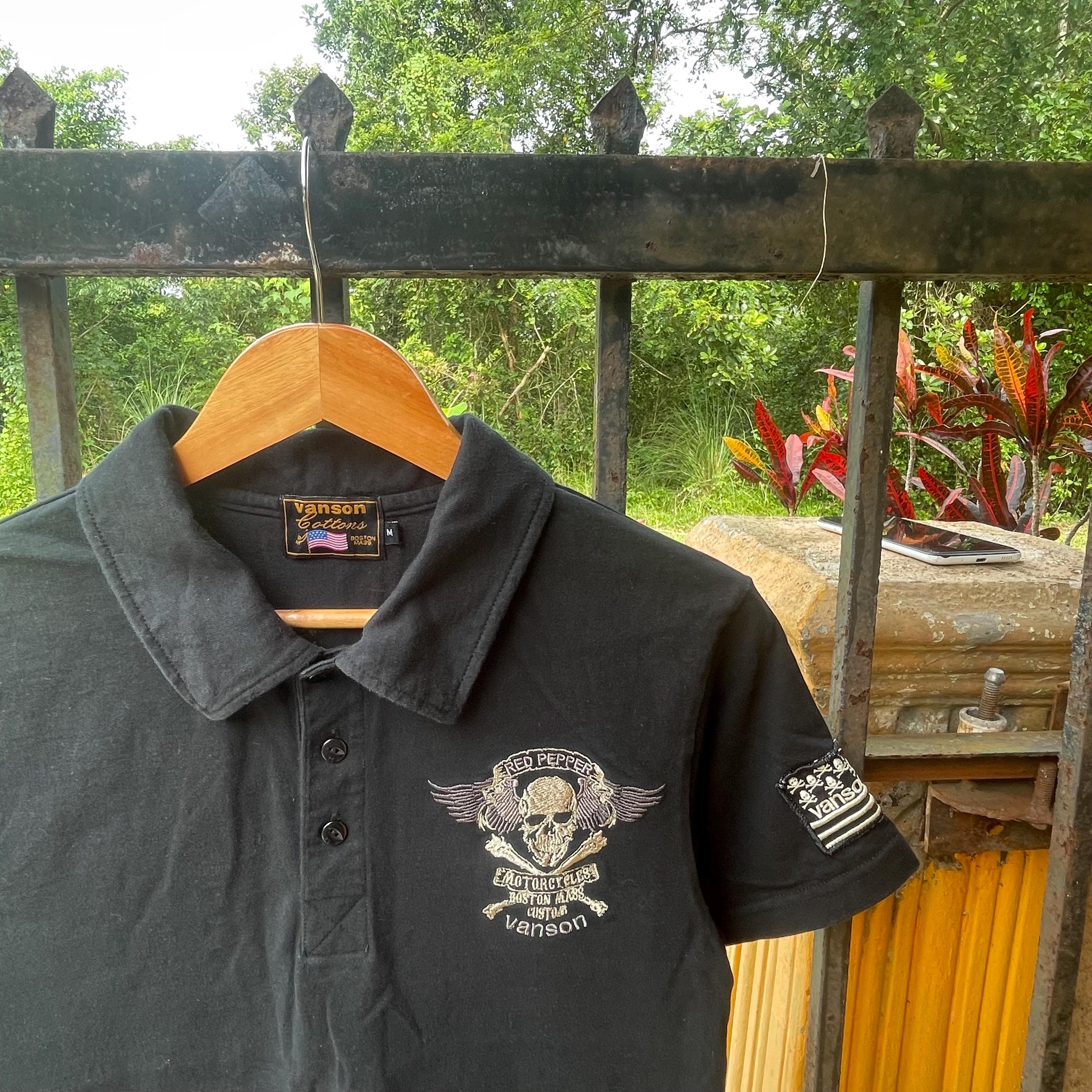 トップス Vanson skull tiger embroidery polo shirt Other Designers Vanson Leathers - Vanson Leather Embroidered