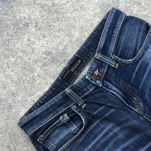 Vintage Edwin Stoned Washed Ripped Denim Jeans Blue Washed Regular Jeans Size 32 Inches image 7