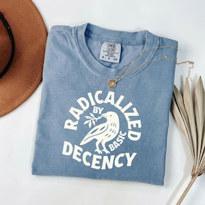 Camiseta Radicalizada por la Decencia Básica / Camiseta de Protesta Política Comfort Colors / Camiseta de Activista Feminista / Camiseta Patriótica