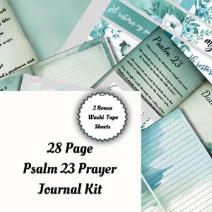 Psalm 23 Devotional Kit | Printable Bible Journaling Pages | Digital ...