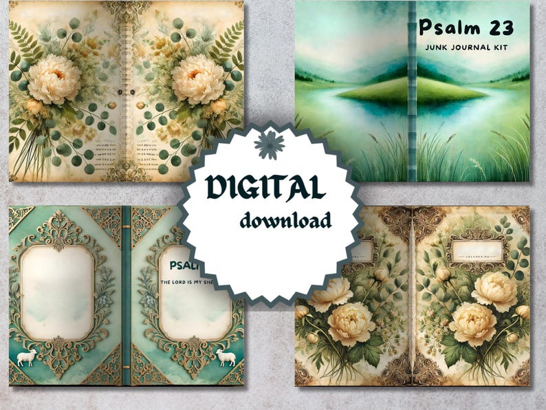 Psalm 23 Devotional Kit | Printable Bible Journaling Pages | Digital ...