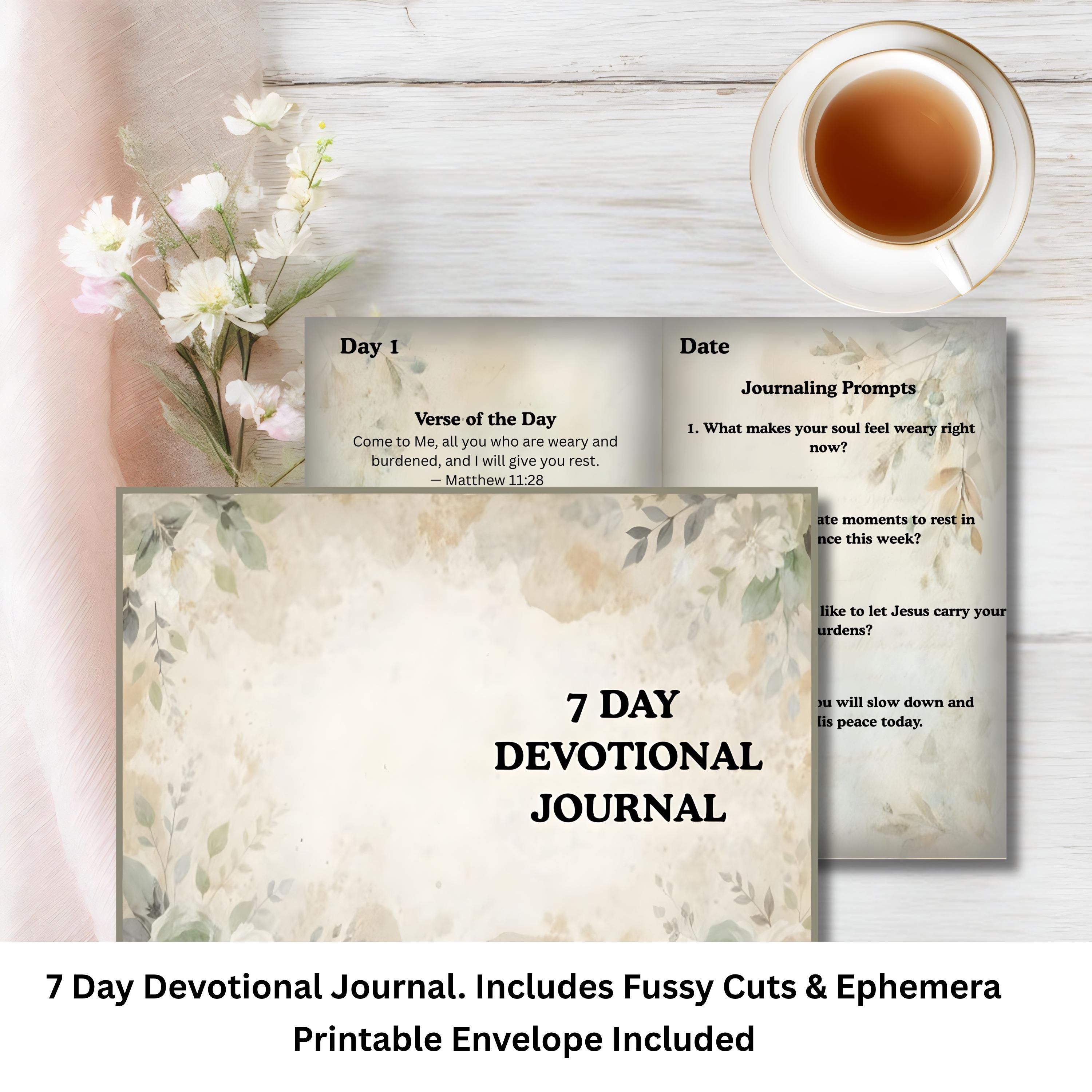 7 Day Devotional Journal Printable, Christian Prayer Journal (PDF & JPG ...