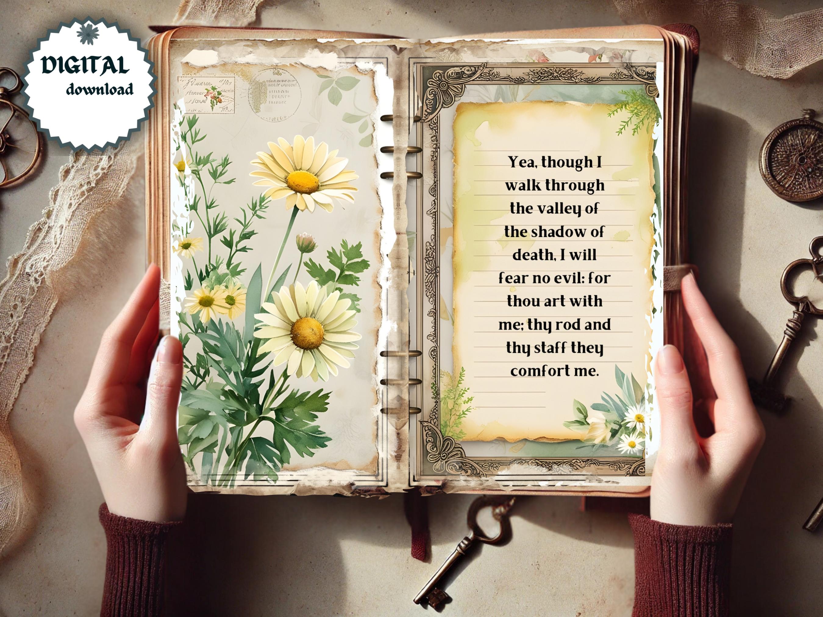 Psalm 23 Devotional Kit | Printable Bible Journaling Pages | Digital ...