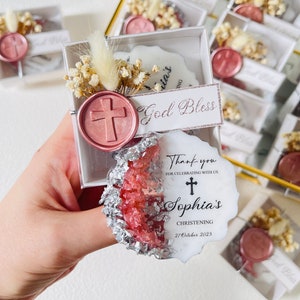 Personalized Baptism Favor, Christening Epoxy Magnet, First Holy Communion Favor, Baptism Boy & Girl Gift, Mi Bautizo, Bomboniere Battesimo