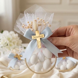 Personlig mandelgodisgåva: Dop, nattvard, första nattvard