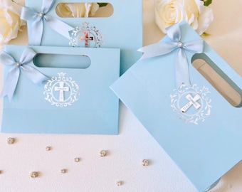 Personalized Baptism Favor Bags: Christening Party Decorations
