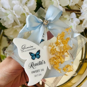 Personalized Quinceañera Favor, Butterfly Magnet Favors, Sweet 16 Birthday Gifts, Quince Magnet, Mis Anos, Mis Quince Magnet Favors