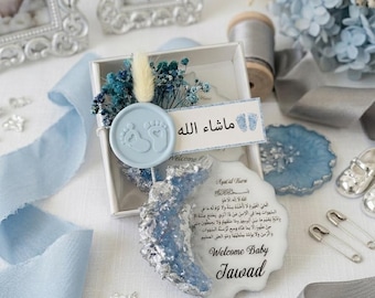 Personalized Aqiqah Favors, Ayatul Kursi Epoxy Magnet, Islamic Baby Shower Favor, Muslim Newborn Gift, Mevlid Keepsake for Guests