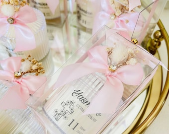 Personalized Scented Candle Favor: Baptism, First Holy Communion, Christening Gift