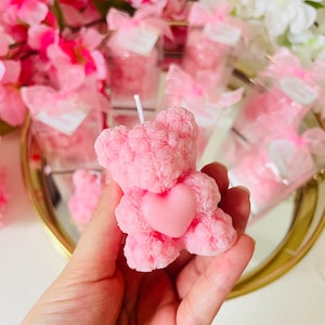 Bomboniere candele per baby shower a forma di orsetto, candele per battesimo, gif per la prima comunione, bomboniera per battesimo, regalo di candela per compleanno di un orsetto
