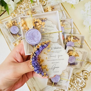 Personalized Adult Birthday Party Golden Epoxy Magnet Favor,40th Birthday Gift, Adult Party Favors, 30th,70th, 50th,80th,90th,100th Favors