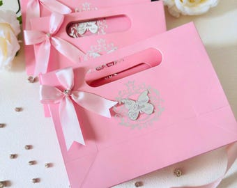 Personalized Baptism Favor Bag: Christening Party Decorations