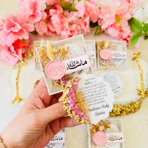 Personalized Aqiqah Favors, Ayatul Kursi Epoxy Magnet, Islamic Baby Shower Favor, Muslim Newborn Gift, Mevlid Keepsake for Guests image 7