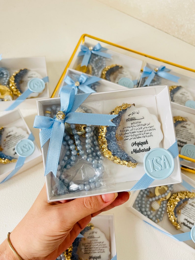 Personalized Ayatul Kursi Epoxy Magnet & Tasbeeh Favor ,Islamic Baby Shower Favors,Welcome Baby Gift,Aqiqah , Ameen Favor,Hajj Umrah Gift