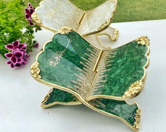 Handmade Resin Quran Stand: Elegant Islamic Book Holder, Ramadan Gift
