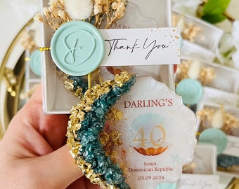 Recuerdo de imán epoxi personalizado para fiesta de cumpleaños: regalo de celebración para adultos