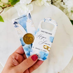 Personalized Magnet Bottle Opener Favors: Wedding, Engagement, Bridal Shower, Thank You Gift, Anniversary