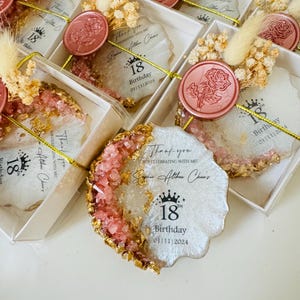 Personalized Epoxy Magnet Favors:  18th Birthday, Quinceañera, Sweet 16, Mis Anos Gift