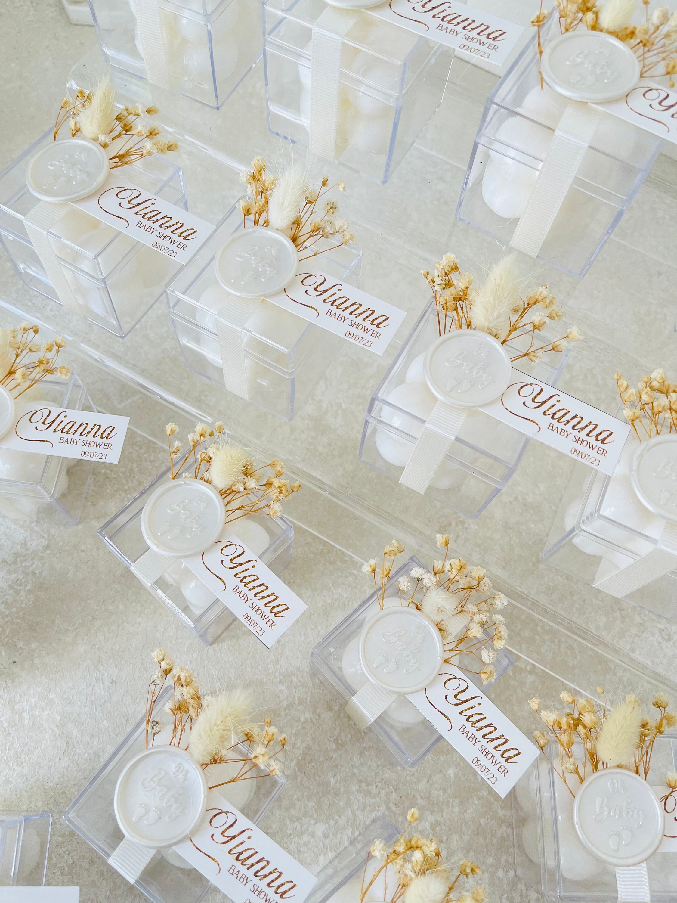 Personalized Newborn Baby Bubble Candle Favor, Baby Shower Candle