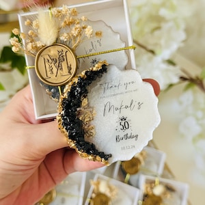 Personalized Adult Birthday Party Black Golden Epoxy Magnet Favor,40th Birthday Gift,Adult Party Favor,30th,70th,50th,80th,90th,100th Favors