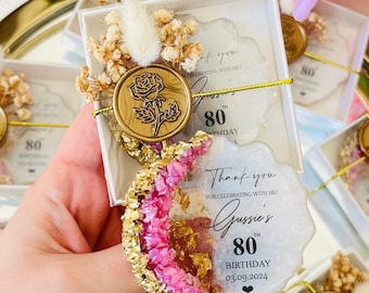 Adult Birthday Party Favors, Personalized Epoxy Magnet, Milestone Keepsake, 30th 40th 50th 60th 70th 80th 90th 100th Gifts for Guests