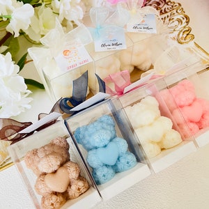 Bomboniere candele per baby shower a forma di orsetto, candele per battesimo, regalo per la prima comunione, bomboniera per battesimo, regalo di candela per compleanno di un bambino