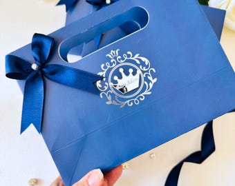 Personalized Baptism Favor Bag: Christening Party Decorations