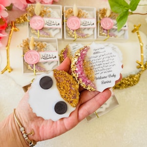 Personalized Aqiqah Favors, Ayatul Kursi Epoxy Magnet, Islamic Baby Shower Favor, Muslim Newborn Gift, Mevlid Keepsake for Guests image 6