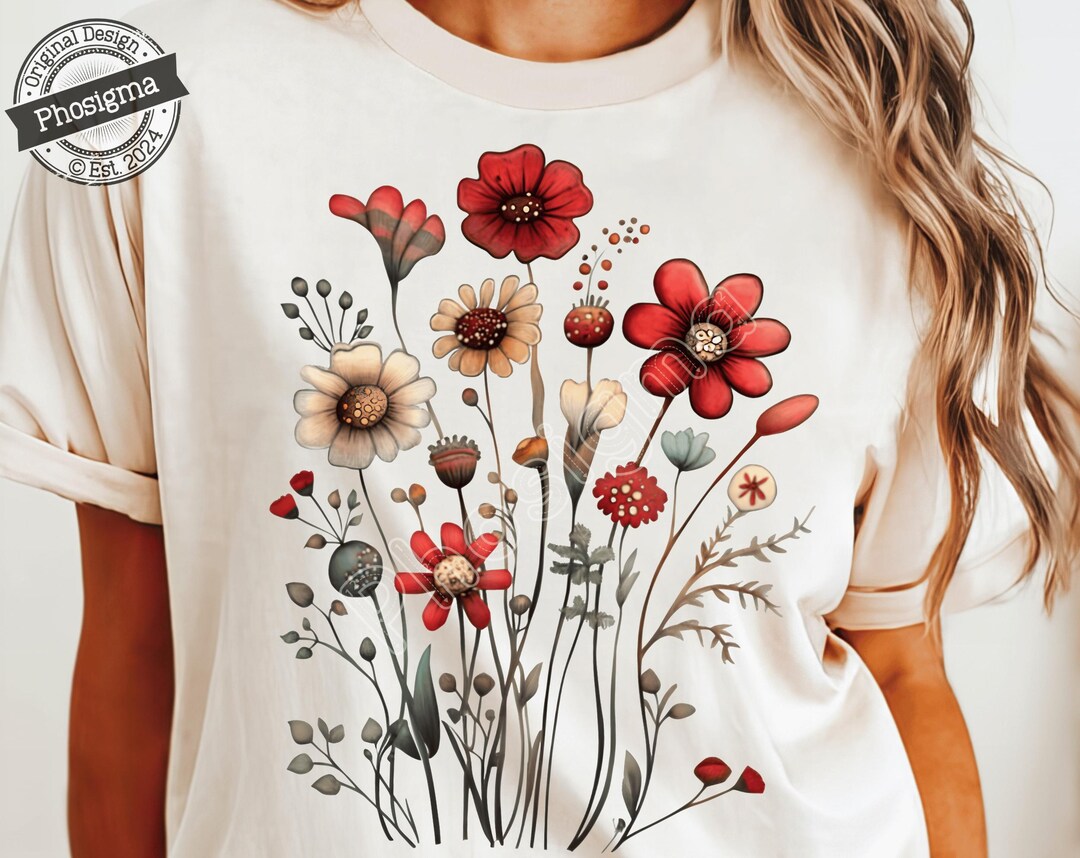 Wildflower Png | Boho Cottagecore Flower Design | Pressed Flowers Png ...
