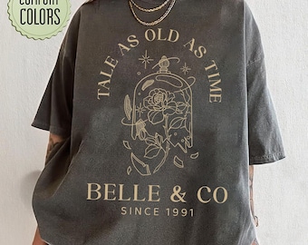 Camiseta vintage de Disney "Cuento tan antiguo como el tiempo", Belle & Co (desde 1991), Magic Kingdom, La Bella y la Bestia, Bella y la Princesa Bella