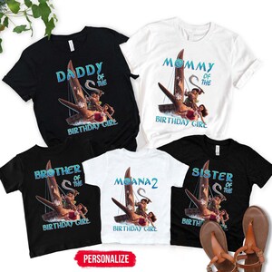 Princess Moana Birthday Girl Shirt, Moana Family Custom Shirts,Disney Moana Birthday Shirt, Gift For Kid, Personalized Birthday Family Shirt