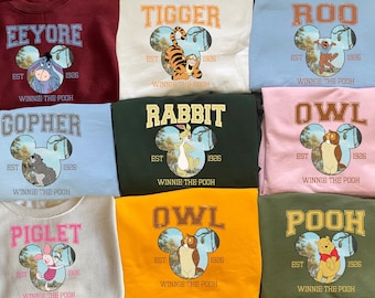 Chemises d'anniversaire Winnie l'ourson vintage Comfort Colors®, t-shirt ourson, chemises Disney pour les vacances en famille, cadeau d'anniversaire Disney l'ourson