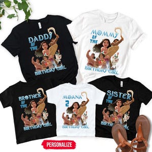 Princess Moana Birthday Custom Shirt, Moana Family Shirts, Disney Moana Birthday Shirt, Gift For Kid, Personalized Birthday Family Shirt