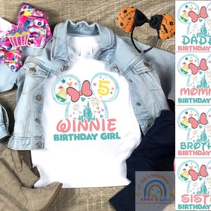 Birthday Girl Shirt, Disney Birthday Party, Kids Birthday Gift, Disneyland Birthday Trip, Disneyworld Shirt, Disney Family Shirt