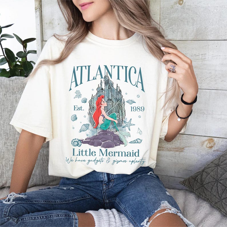 Disney Atlantica Little Mermaid Est 1989 Shirt, Disney Ariel Mermaid Princess Shirt, Magic Kingdom Tee, Walt Disney World Vacation Trip Tee image 1