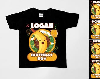 T-shirt banane rétro, t-shirt doux vintage, chemise unisexe couleurs confort, cadeau d'anniversaire banane, haut d'été