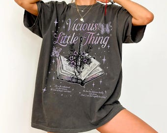 Camiseta retro "Vicioso sin poder" de Comfort Colors®, camiseta de libros sin poder, regalo para lectores de fantasía, serie "Sin poder" de Lauren Roberts