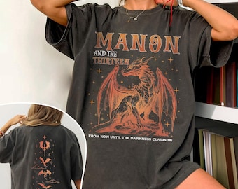 T-shirt Manon Blackbeak, chemise à manches longues The Thirteen, sous licence Sarah J Maas Merch, t-shirt Throne Of Glass, pull Wyvern Abraxos Fireheart