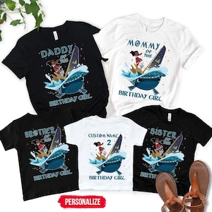 Princess Moana Birthday Shirt, Moana Maui Family Birthday Tshirt,Family Matching Moana Birthday Shirts, Gift For Kids Birthday,Disney Family