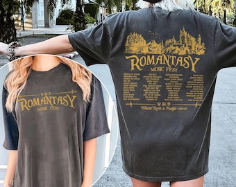 Comfort Colors® Romantasy Music Fest Shirt, Fantasy Romance Reader Merch, Bookish Merch, ACOTAR Fourth Wing Tee, Morally Grey Book Club Tee