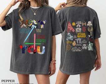 Comfort Colors® Darth Vader Stormtrooper Möge der Vierte mit Dir sein Shirt, Disney Star Wars Shirt, vielleicht das vierte Shirt, Star Wars Shirt