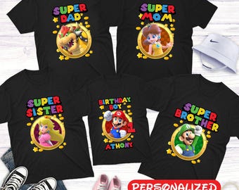 Mario Birthday Shirt Family, Super Mario Family Shirts, Mario Birthday Shirt, Mario Family Shirts, Super Mario Birthday Shirt,Gamer Birthday