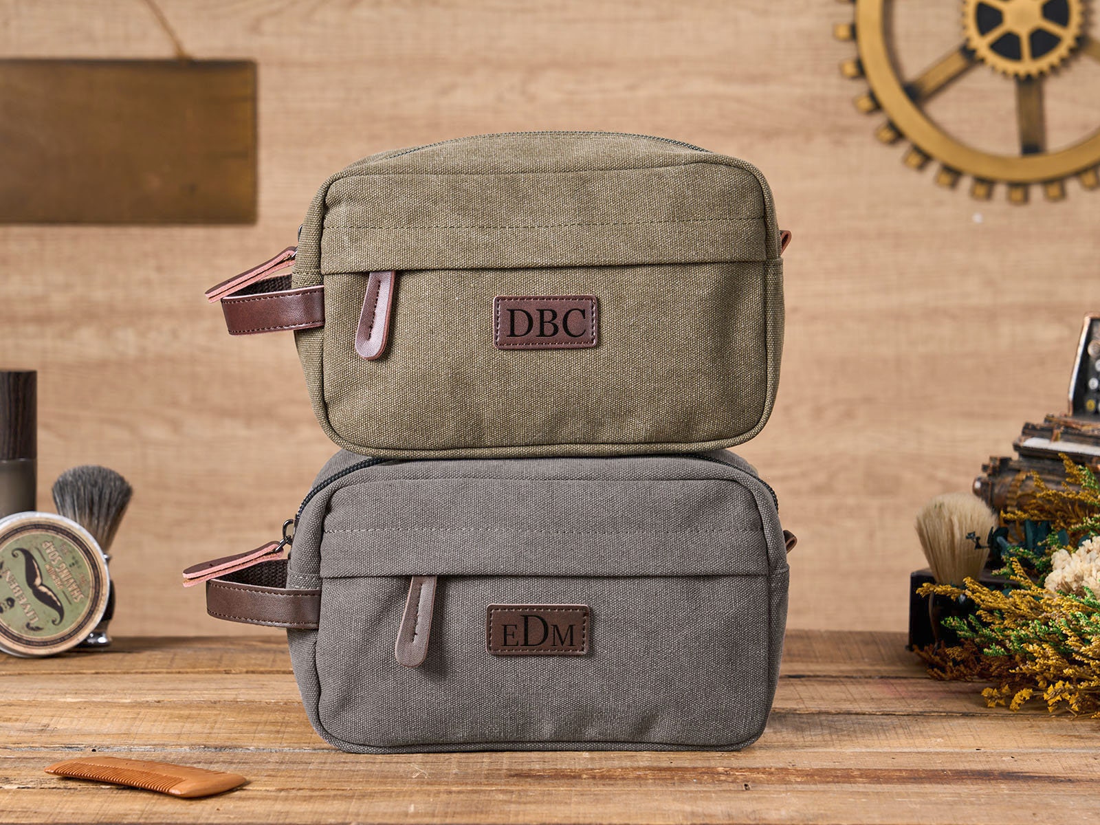 Personalized Men Toiletry Bag Custom Canvas Travel Bag Travel Toiletry ...