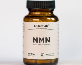 EnduraVita® – Premium NMN-Kapseln – 500 mg pro Portion – 99,8 % Reinheit – Laborgetestet – NAD+ Booster