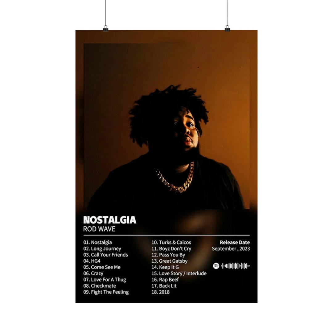 Nostalgia Rod Wave Album Custom Posters Album Tracklist Etsy(03)