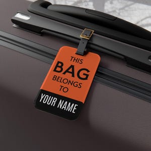 Gepersonaliseerde bagagelabel, aangepast reisaccessoire, ideaal voor frequente reizigers, uniek vakantiecadeau, stijlvolle bagage-ID