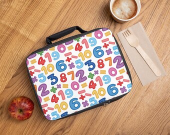Back To School Pastel Color Numbers Lunch Bag