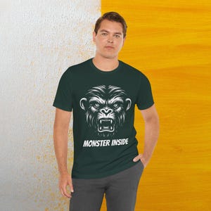 Gorilla Graphic Tee, Unisex Short Sleeve Shirt, Animal Lover Gift, Wild Spirit Apparel, Jungle T-Shirt, Nature Enthusiast